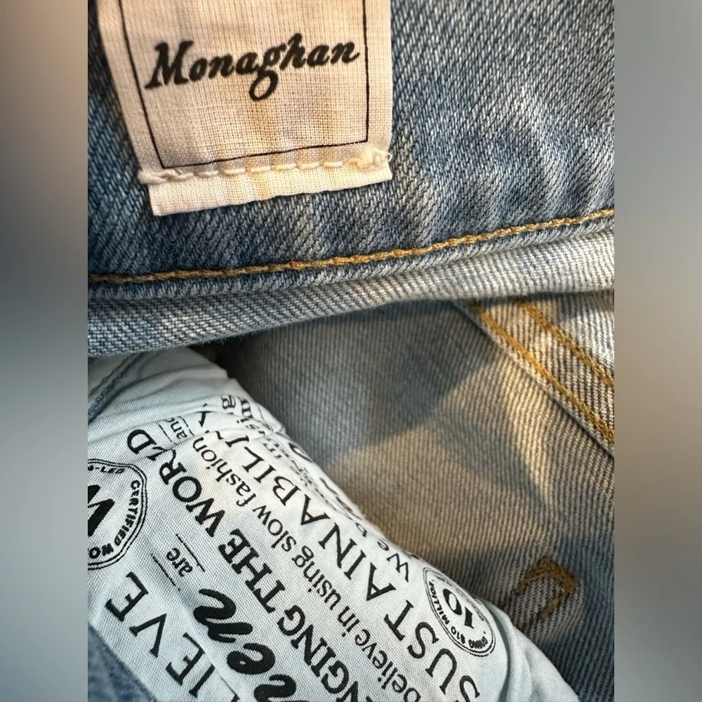Frank & Eileen Monaghan High Rise Raw Hem Cropped Jeans - Picture 8 of 9